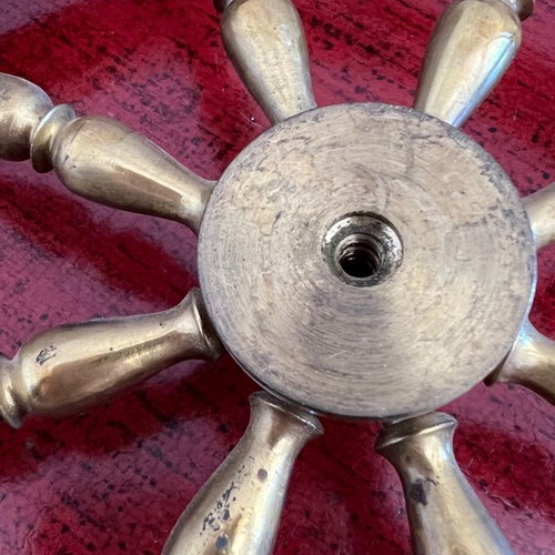 Nautical ship wheel used, decorative brass 20 cm