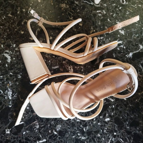 A To Z Greek sandals with thick heel, comfortable, size 37, like new