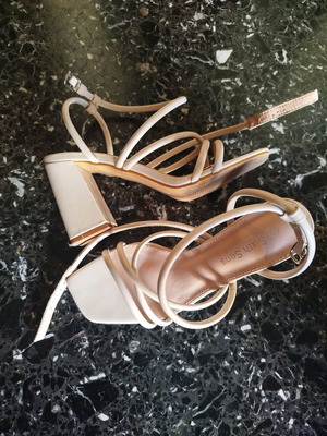 A To Z Greek sandals with thick heel, comfortable, size 37, like new
