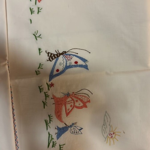 Hand-Embroidered Baby Crib Sheets set of 10 like new