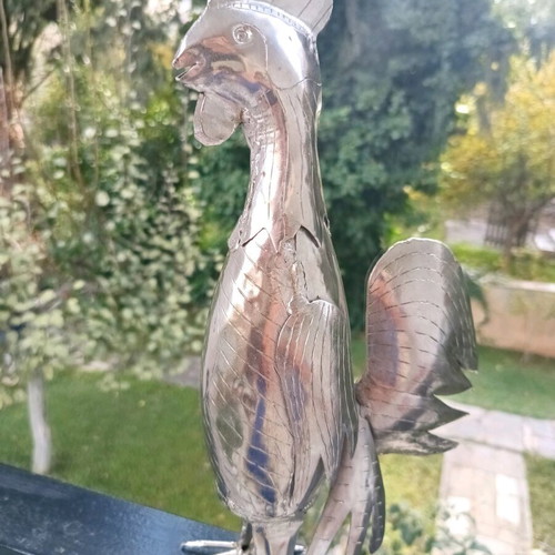 Handmade alpaca rooster like new, ornate decorative