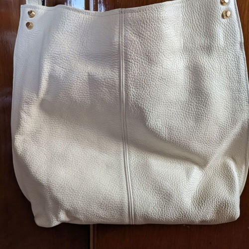Bonendis leather shoulder bag used, white