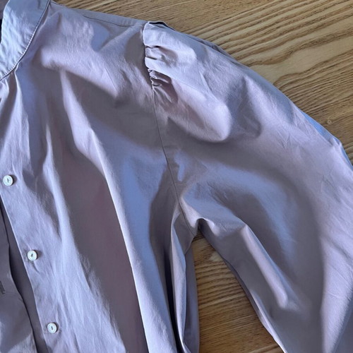 Massimo Dutti women's shirt with puff sleeves size L used, color faded