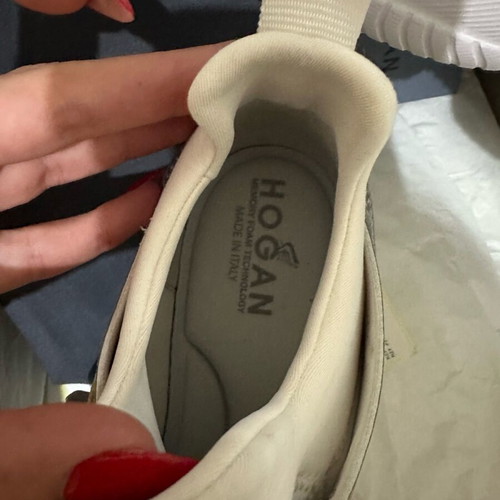 Hogan sneakers 37.5 white - silver like new
