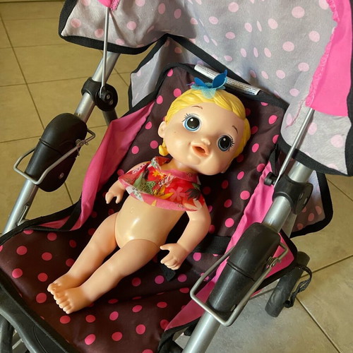 Toy stroller used, realistic design