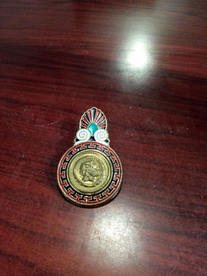 Paper press used, bronze enamel, 80 years old, Roman emperors