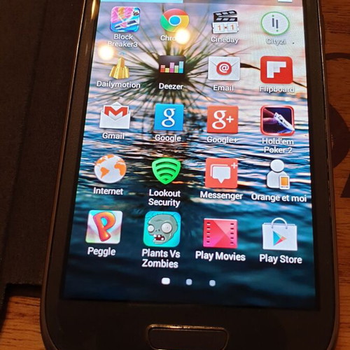 Samsung Galaxy SIII Mini used, classic old gray phone