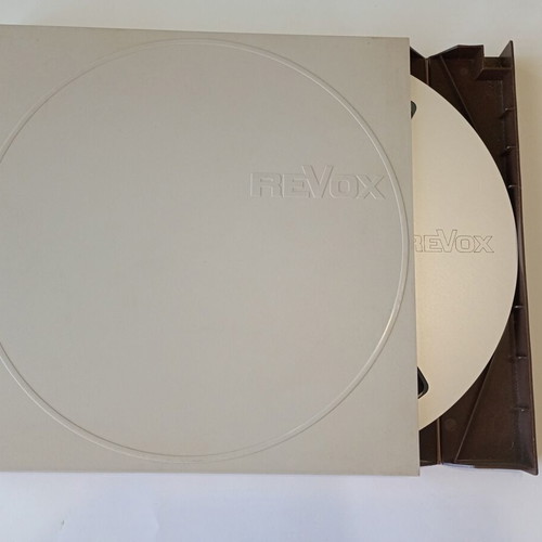 Revox aluminum reel 10.5" used with original box and bonus tape