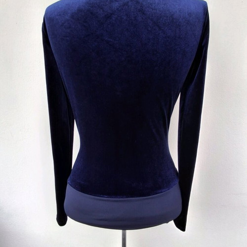 Mango velvet bodysuit S like new, navy blue