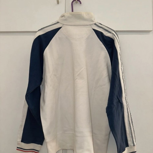 Sergio Tacchini half-zip sweatshirt used, size XL, off-white with navy
