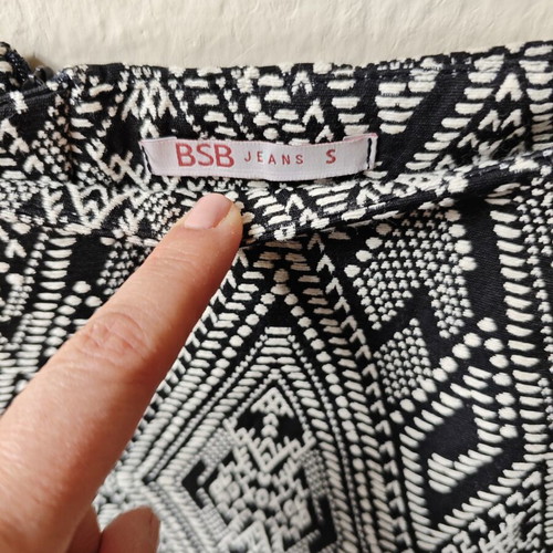 BSB Mini Skirt New, Black and White, Size Small