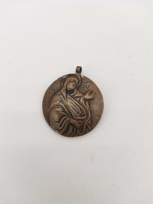Double pendant amulet Panagia – St Gregory used, circa 1920