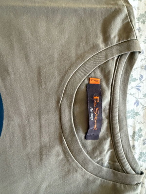 Ben Sherman T-shirt used, size XXL, olive color, slim fit
