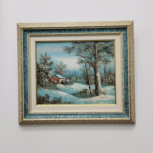 Irene Cafieri oil painting 39x35 cm like new framed