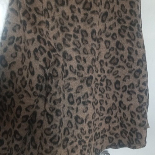 Shirt-style leopard print jacket new with belt, size XS