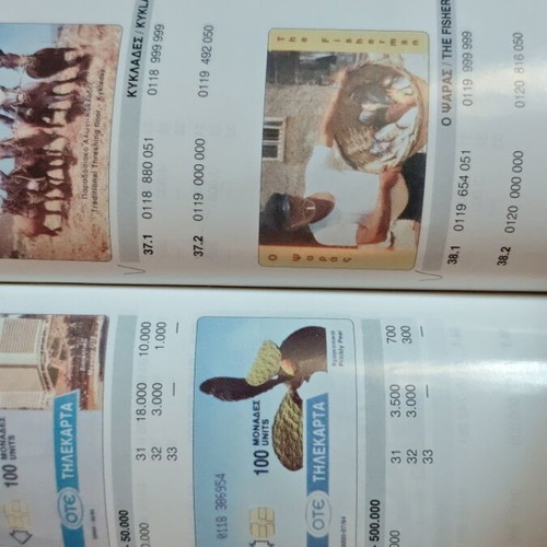 Vergina Greek Telecards Catalogue used