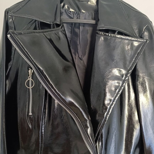 Sinequanone Patent PVC Biker Jacket Black like new