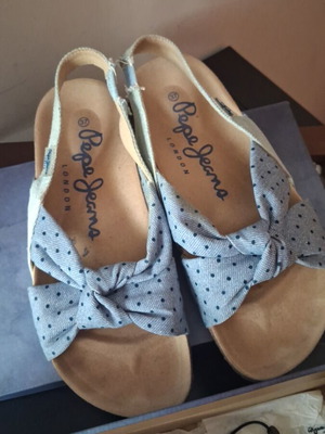 Pepe Jeans σανδάλια 37 σαν καινούργια, μπλε, ανατομικά
