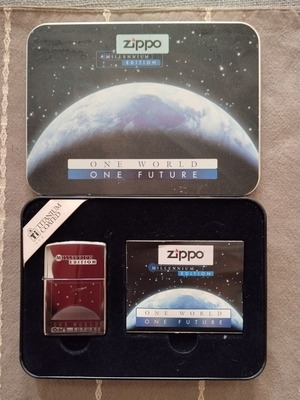 Zippo Millennium Edition 1999 One World One Future αναπτήρας με τιτάνιο σαν καινούργιος