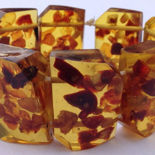 Vintage Amber Bracelet from Poland 1978 used, multicolor