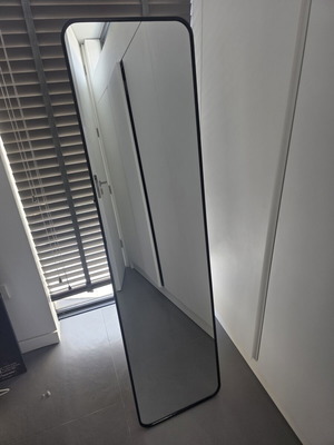 Καθρέφτης δαπέδου 1,60 × 40, καινούργιος, μαύρο μέταλλο