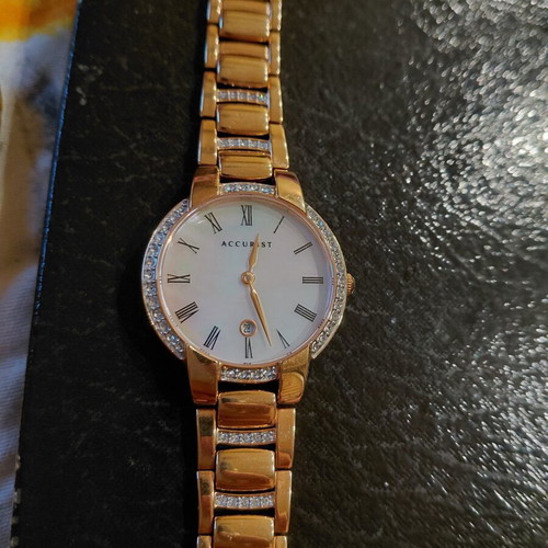 Accurist Signature women's watch rose gold with crystals new