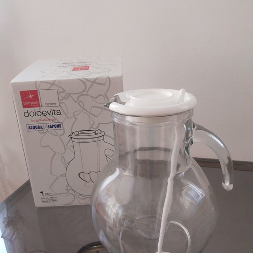 Bormioli Rocco Dolcevita Glass Pitcher 2.15L New with Ice Container