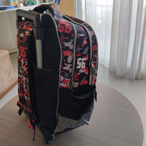 Lightning McQueen school trolley bag used