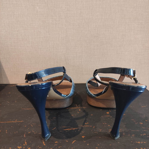 Armani Jeans δερμάτινα πέδιλα μεταχειρισμένα, μπλε, νούμερο 39