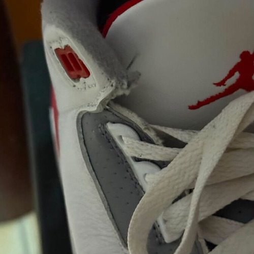 Air Jordan 3 sneakers like new, size 38, white and red