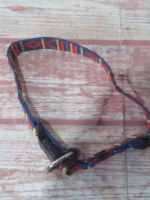 Υφασμάτινο κολάρο περιλαίμιο σκύλου multi color σαν καινούργιο