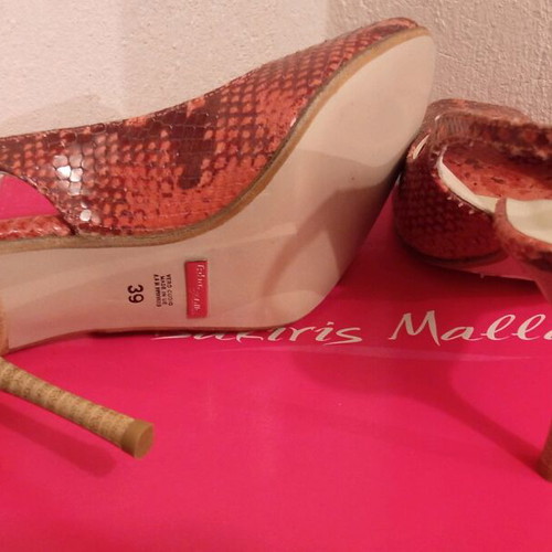Peep Toe Tsakiris Mallas leather shoes size 39, heel height 10 cm, new, pink