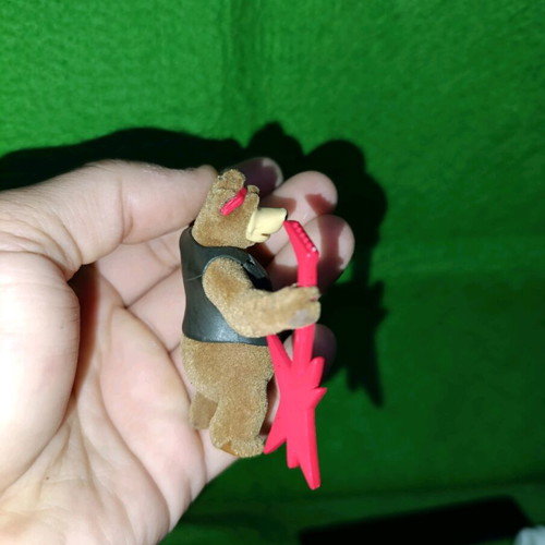 Masha and the Bear Bear figure used with electric guitar