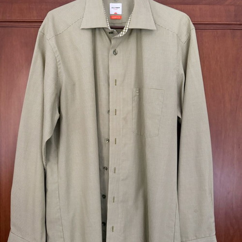 Olymp men's dress shirts new, pink and light green, size L