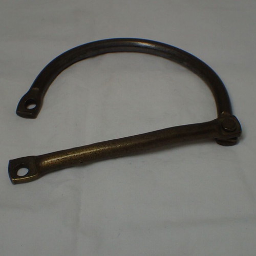 Vintage brass D-type locking ring used for military bags