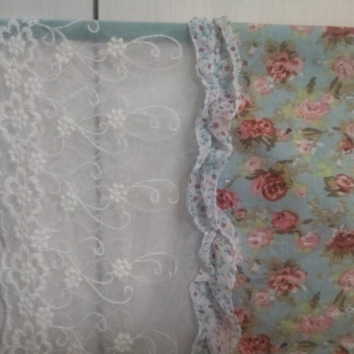 Alexi Andriotti summer scarf cotton lace like new, multicolor