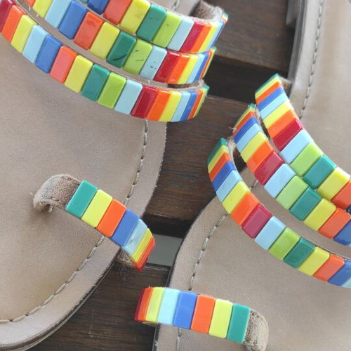 Inc Rainbow Women's Sandals like new, size 36.5, multicolor