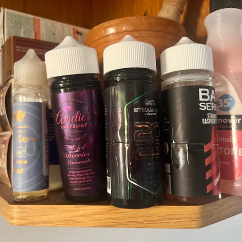 Ready-to-use electronic cigarette vape juices, 3 fruity flavors
