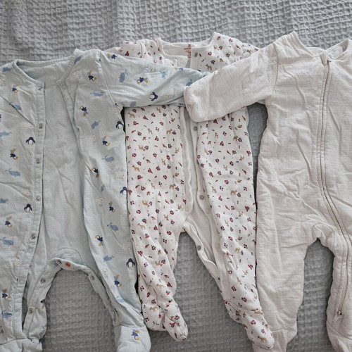 Mothercare baby sleeping bags used, pack of 5 for 3-9 months