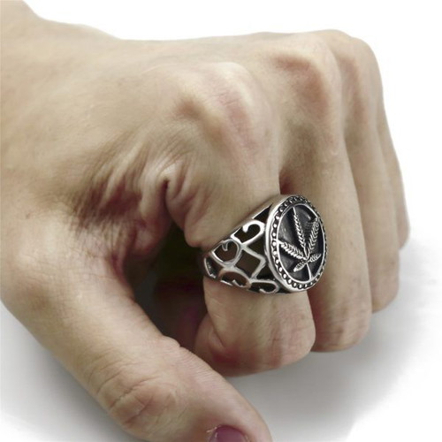 Men's ring stainless steel new, silver color, size 63
