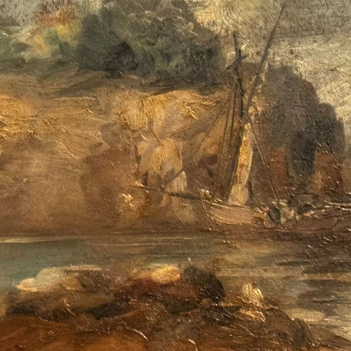 Apostolos Lefkadios Oil Painting on Canvas like new, 50x60cm, Seascape