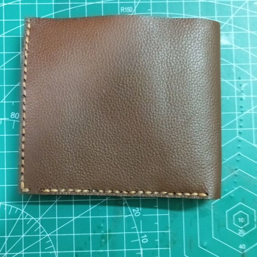 Handmade soft wallet from genuine cow leather, new, brown