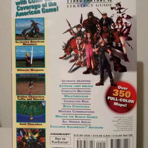 Official Final Fantasy VII 7 Strategy Guide like new