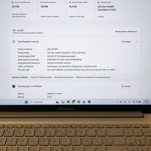 Laptop Asus Vivobook 15 X1504ZA-BQ531W like new, Intel Core i5, 16GB RAM, 1TB SSD