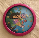 Children's wall clock with Dora like new