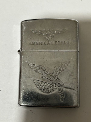 Star gasoline lighter used with American Style and You Light My Fire engravings