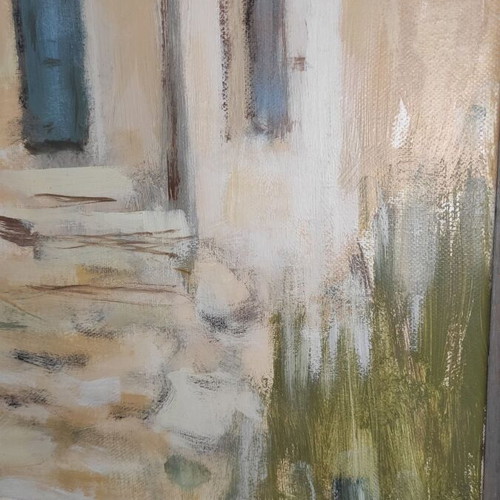 Dimitris Chatzinas Traditional Aegina Oil Painting on Canvas 50x60