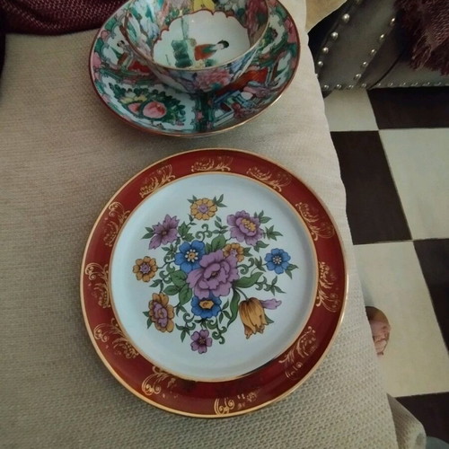 Satsuma plate and Chinese plate with bowl like new