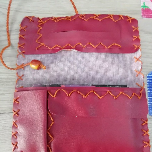 Handmade leather tobacco pouch
