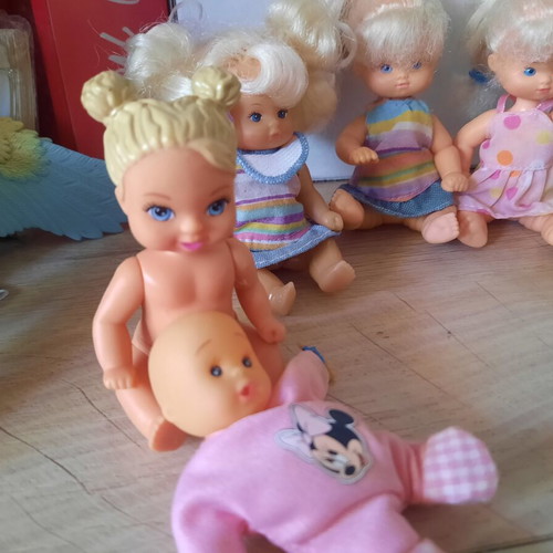 Retro Mini Dolls and Babies Steffi Love Simba & Petra used, set of 7
